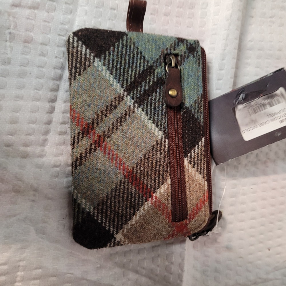 Luss Fine Leather Tartan Coin Case Islay Woollen Mill Clan Colquhoun Wallet NEW